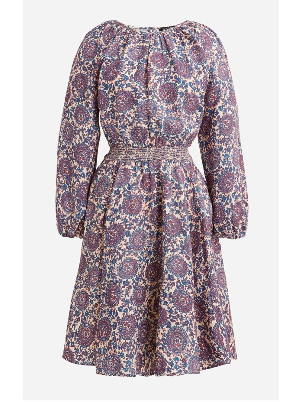 J.Crew Palermo smocked-waist mini dress in floral bouquet linen Tall 30 M